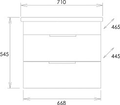Onika Тумба под раковину Легран 70.13 подвесная дуб галифакс – фотография-7